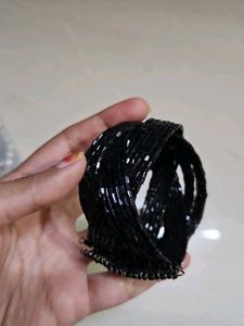 Sparkling Black Beaded Bracelet