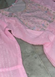 Pink Embellished Kurta