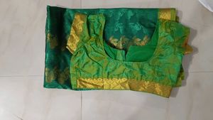 Green &amp; Gold Saree