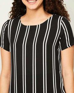 Striped Black &amp; White Top