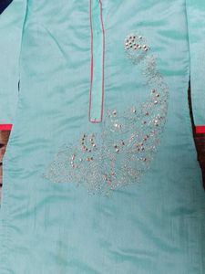 Peacock Colour Kurta (Never Used)