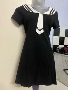 Pintrest korean Sailor Collar Mini Dress