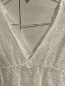 Beach &amp; Party Wear V Neck Net Top