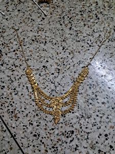 Never Used Gold Plated Necklace For Sale