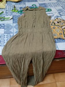 Price Droped Trendy Jumpsuit Olive Green Shade