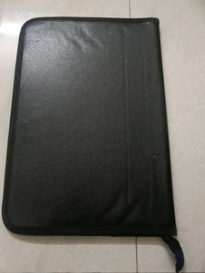 File Folder Black Leather