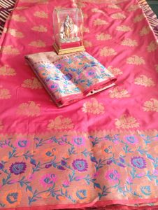 New Saree With Blouse Piece