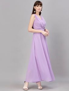 Elegant Lavender Maxi Dress (Small Size)