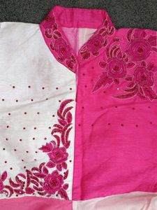 Pink N White Gown