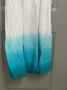 Ombre Blue And White Fulllength Dress In Size Medium