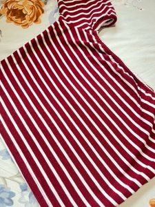 Trending Red Stripped Top