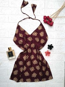 Festive Halter Neck Kurti 🎀