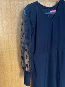 Elegant Black Jumpsuit with Star Sleeves