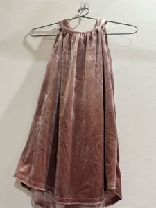 Mauve Velvet Mini Dress