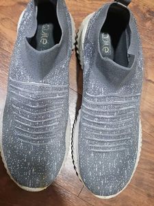 Comfortable Gray Slip-On Sneakers