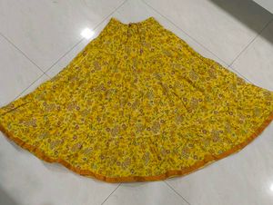 Floral Print Ethnic Skirt (Free Size)