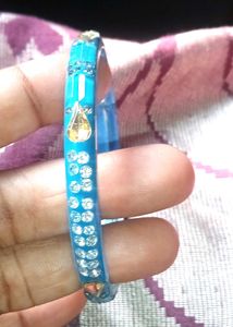 Blue & Rhinestone Bangle