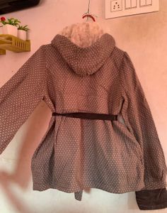 Polka Dot Hooded Coat