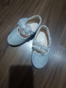 Cute Silver Baby Shoes