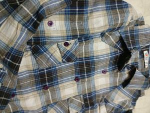 Branded Shirt Blue Chex Pattern