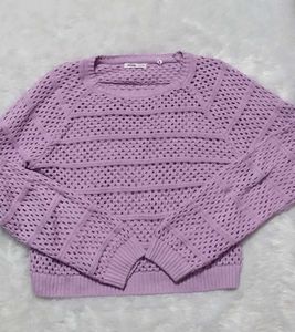 Lavender woollen sweater for women