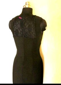 Black Sheath Dress With Lace