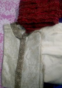 Manyavar Ethnic Kurta Set with Dupatta for Men