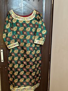 Pretty Peacock Print Suit