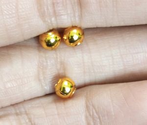 Golden Big And Medium Metal Beads