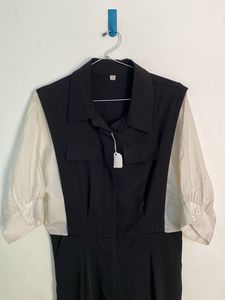 Chic Black &amp; White Jumpsuit