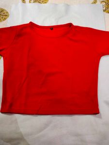 A Bright Red Crop Top (Boxy Fit)