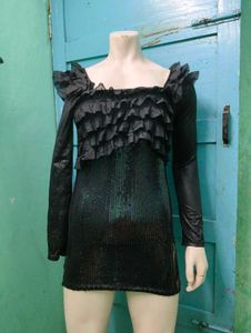 Sequin Ruffle Party Dress