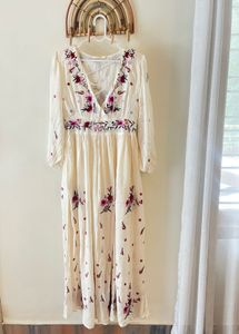 Boho Embroidered Maxi Dress
