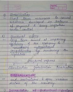 CLASS 12TH ECONOMICS HANDWRITTEN NOTES