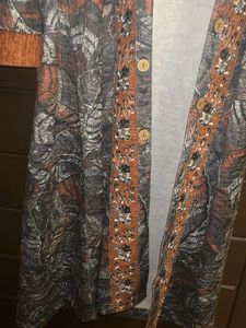 Open wooden Shrug-Bohemian Print