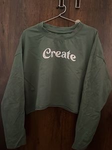 Olive Green 'Create' Sweatshirt