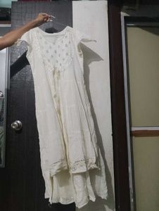 Attached Anarkali Jacket Style Cotton Gown