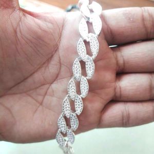 SR91 Pure Silver Figaro Chain Bracelet Unisex