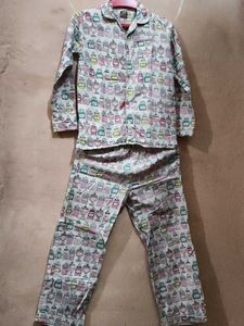 Funky Jar Print Girls Night Suit