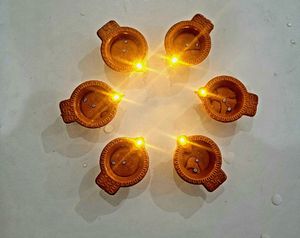 Fancy Water Sensor Diya, 6 Pcs