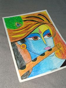 Lord Krishna&#39;s Drawing With FREE GIFT INSIDE
