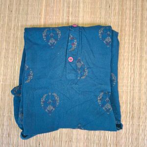 AVAASA BLUE 💙 ELEGENT DESIGN PRINTED KURTHI - XS