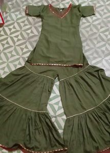Green Kurta Palazzo Set