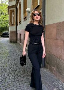 Black Flared Pants