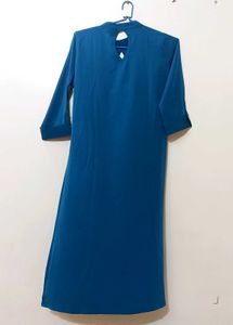 Stylish Teal Keyhole Kurta for Women