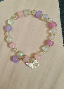 Pastel Beaded Charm Bracelet