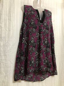 Now Purple Sleeveless Printed Dress