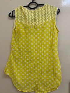 Yellow Printed Top