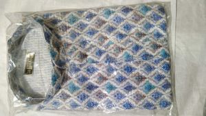 Blue Patterned Kurta - Size 38
