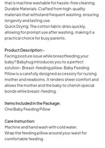 Babyhug Cotton Feeding Pillow With Belt